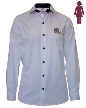 CAULFIELD LONG SLEEVE TAILORED SHIRT - WHITE OR BLUE