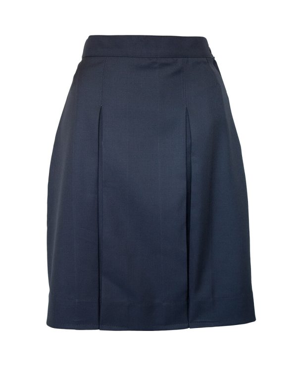 BOX PLEAT SKIRT NAVY